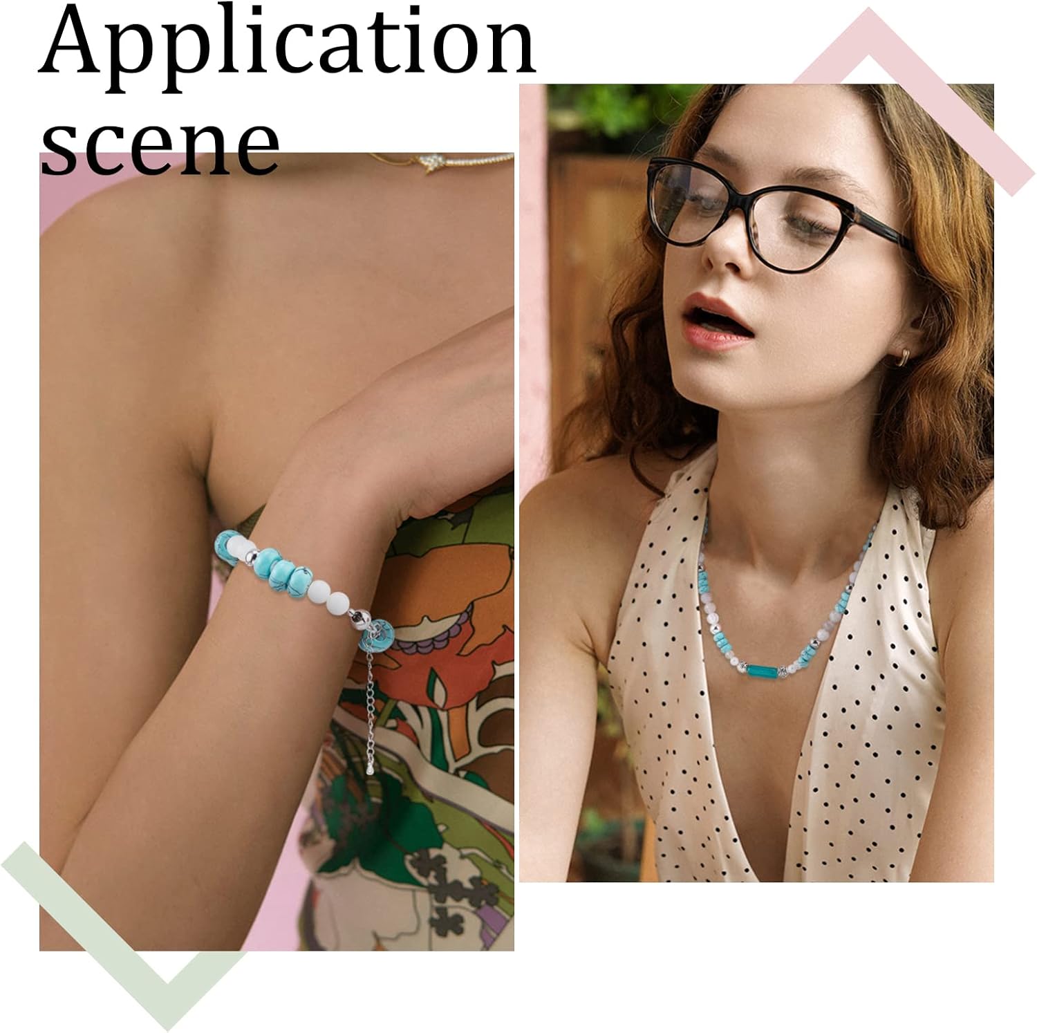 PH PandaHall 60pcs Synthetic Turquoise Beads, 3 Size Large Hole Round Spacer Beads Turquoise Stone Bead European Bead for Bracelet Necklace Earrings Jewelry Making, Hole: 2.5~6mm - Image 3