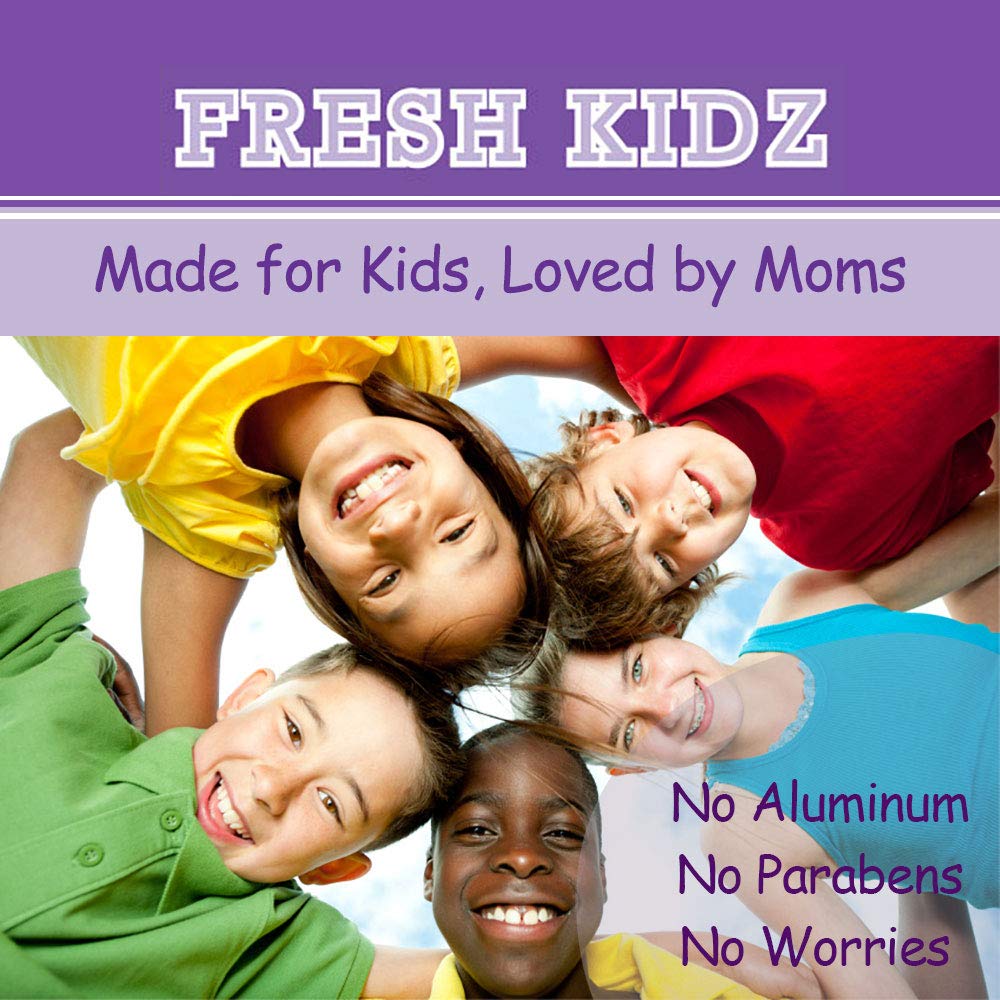 Keep it Kind Fresh Kidz Natural Roll On Deodorant 24 Hour Protection - Girls "Purple" 1.86 fl.oz. (3 Pack)