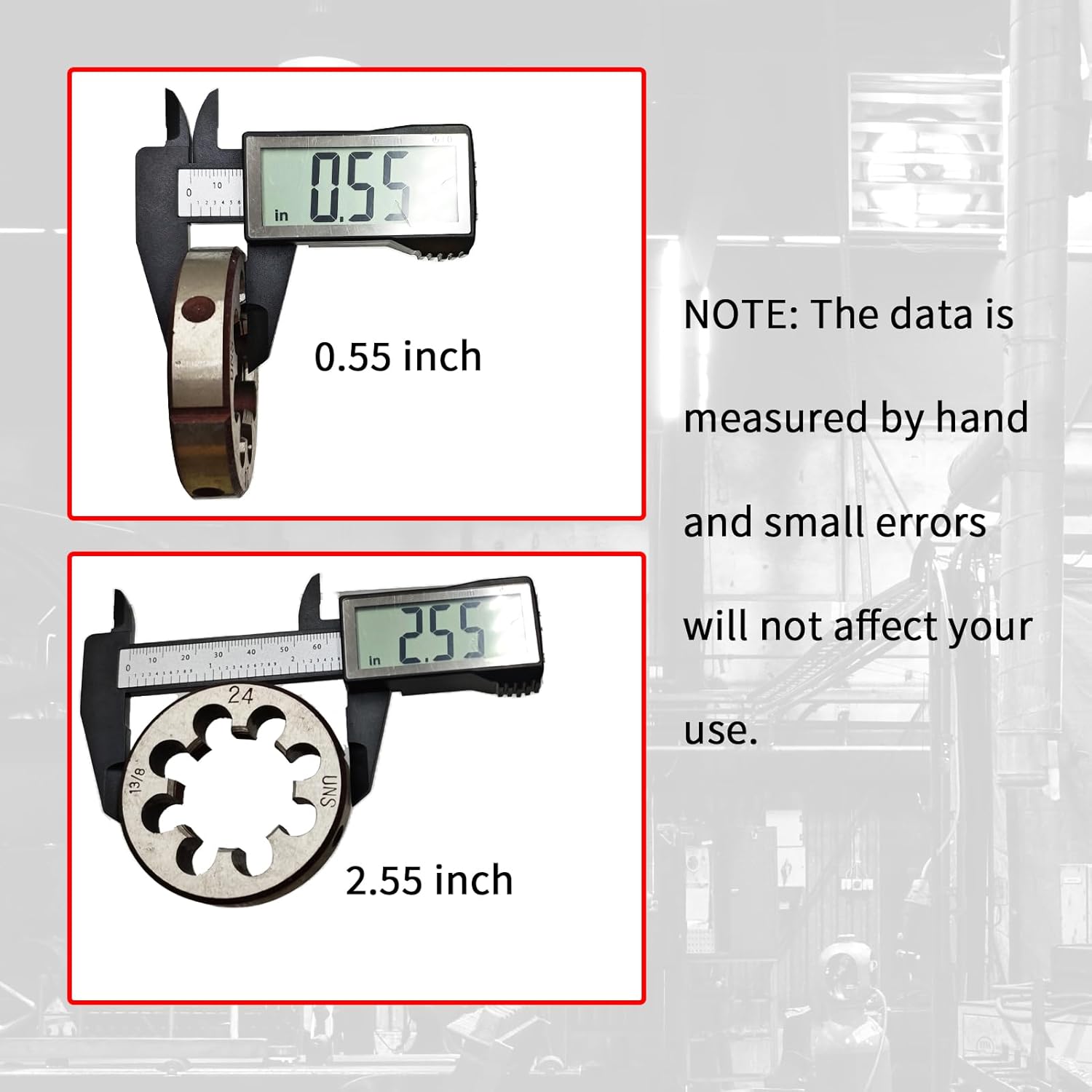 1-3/8"-24 Die, 1 3/8"-24 Round Threading Die, Right Hand, UNS, Nominal Diameter 1 3/8", TPI Thread Per Inch 24 Fin Thread, Tolerance Grade 2B, High Speed Steel HSS