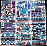  6 BLATT SELBSTKLEBENDE AUSSCHNEIDEN AUFKLEBER rb#Blu VINYL MOTOCROSS FÖRDERUNG MX RC GT BMX BIKE SCOOTER + +