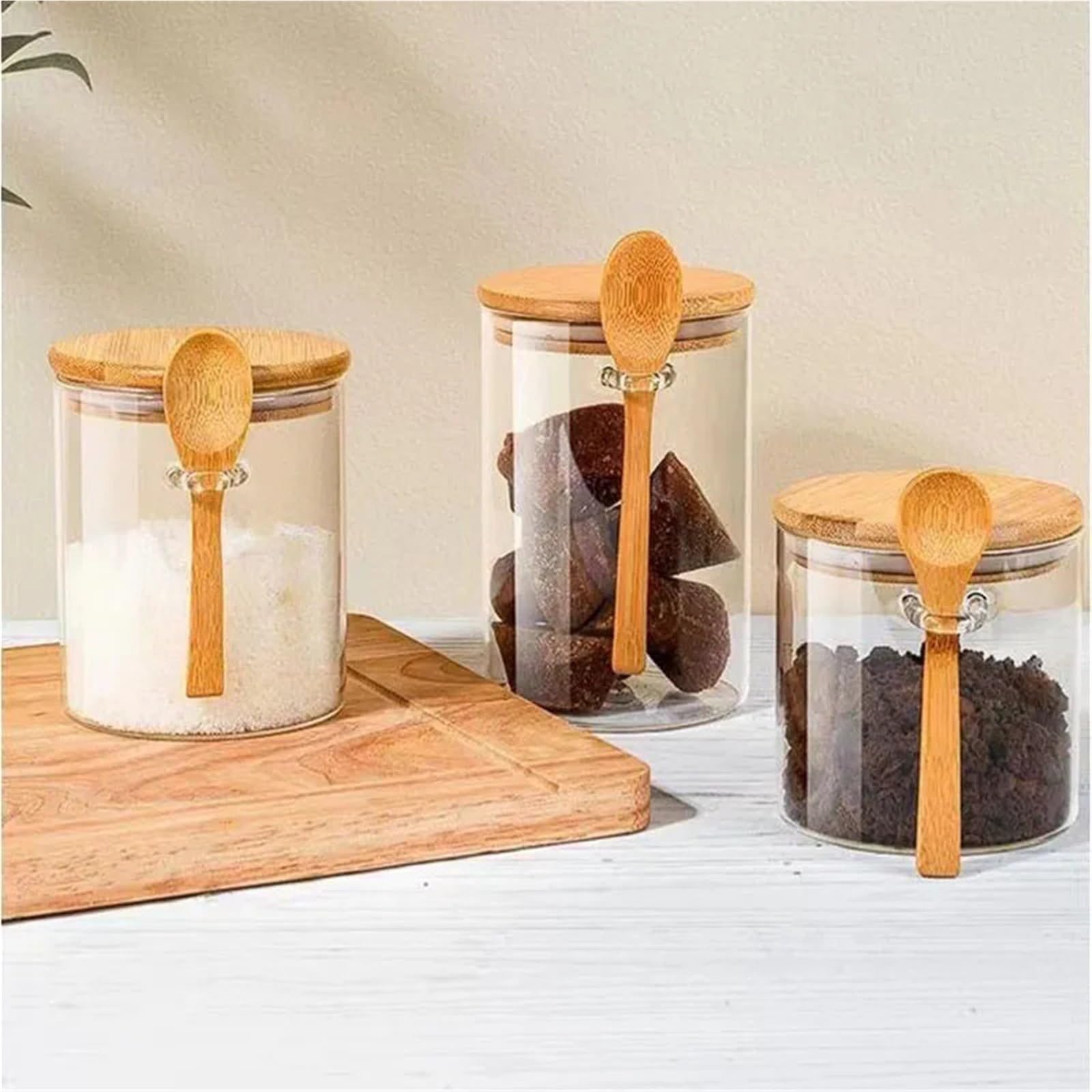 Barattoli per dolci. Barattolo Di Vetro for Conservazione Degli Alimenti, Confezione Da 2, Trasparente