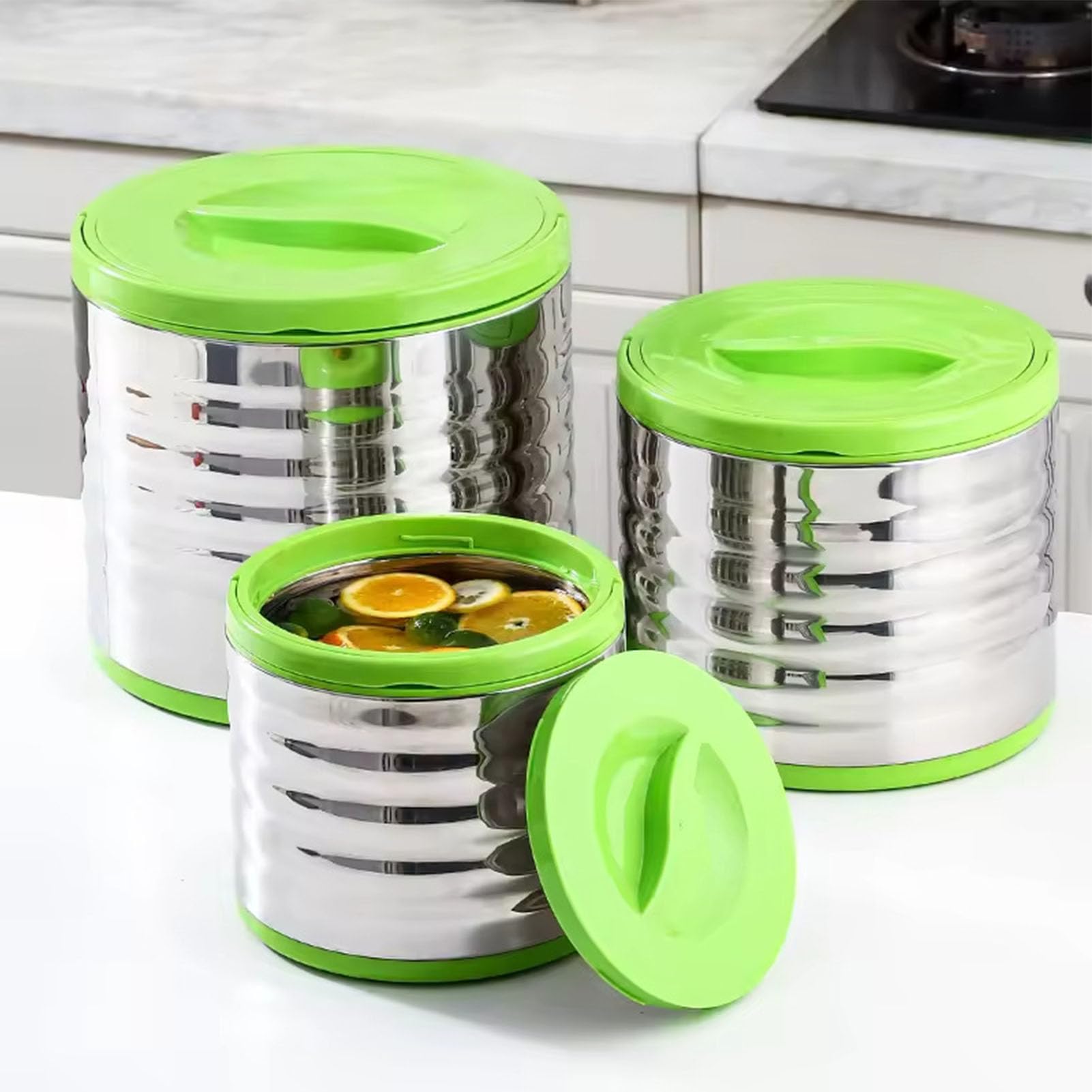 banapoy Ensemble Pots Alimentaires Isolés 3Pcs, Double Couche