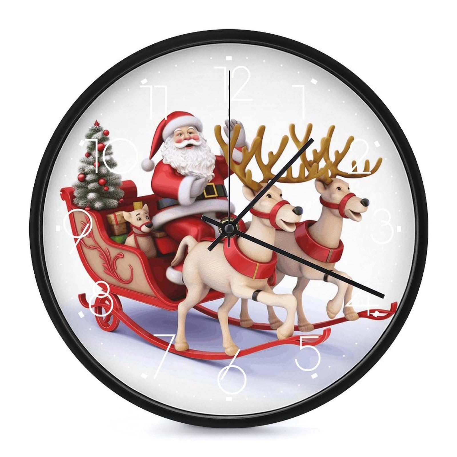 Horloge murale sans tic-tac Père Noël : résolvez les bruits nocturnes