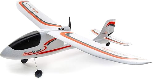 HobbyZone Avión RC Mini AeroScout RTF (Incluye Controlador, Transmisor, Batería y Cargador), HBZ5700, Blanco