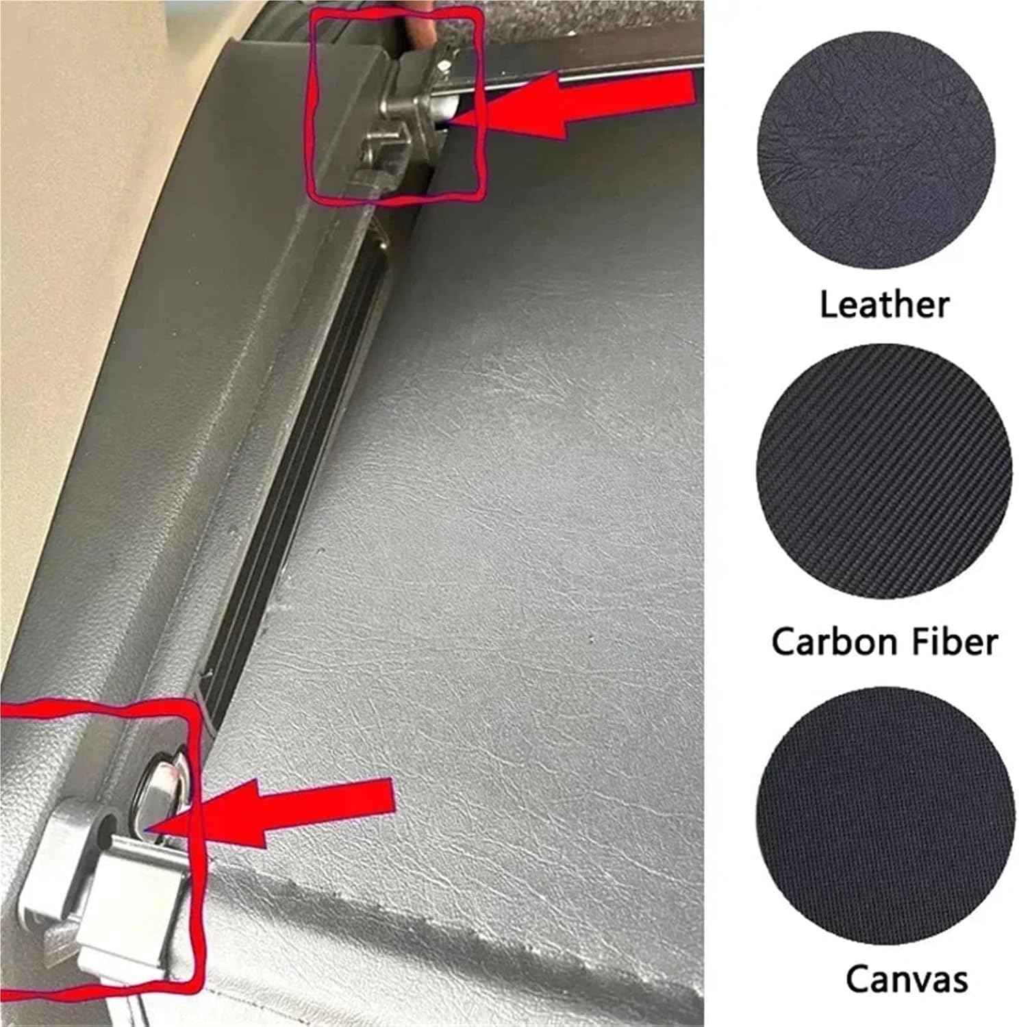 Car Trunk Cargo Cover for Volkswagen Teramont X Atlas 2019-2023 Security Shield Rear Rack Curtain Partition Privacy Accessories(Canvas)