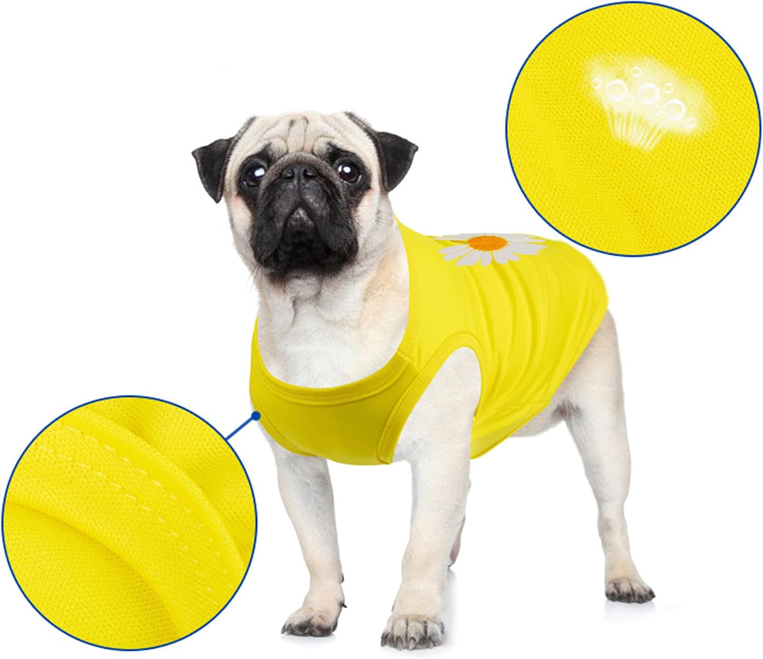 2 Pack Dog Shirt Large for Dog Boy Girl Puppy Clothes Summer Shirt Cotton Soft Breathable Male Female Pet Outfits Cat Clothing Flowers Vest Funny Dog Cat Apparel Dachshund Yorkie French Bulldog