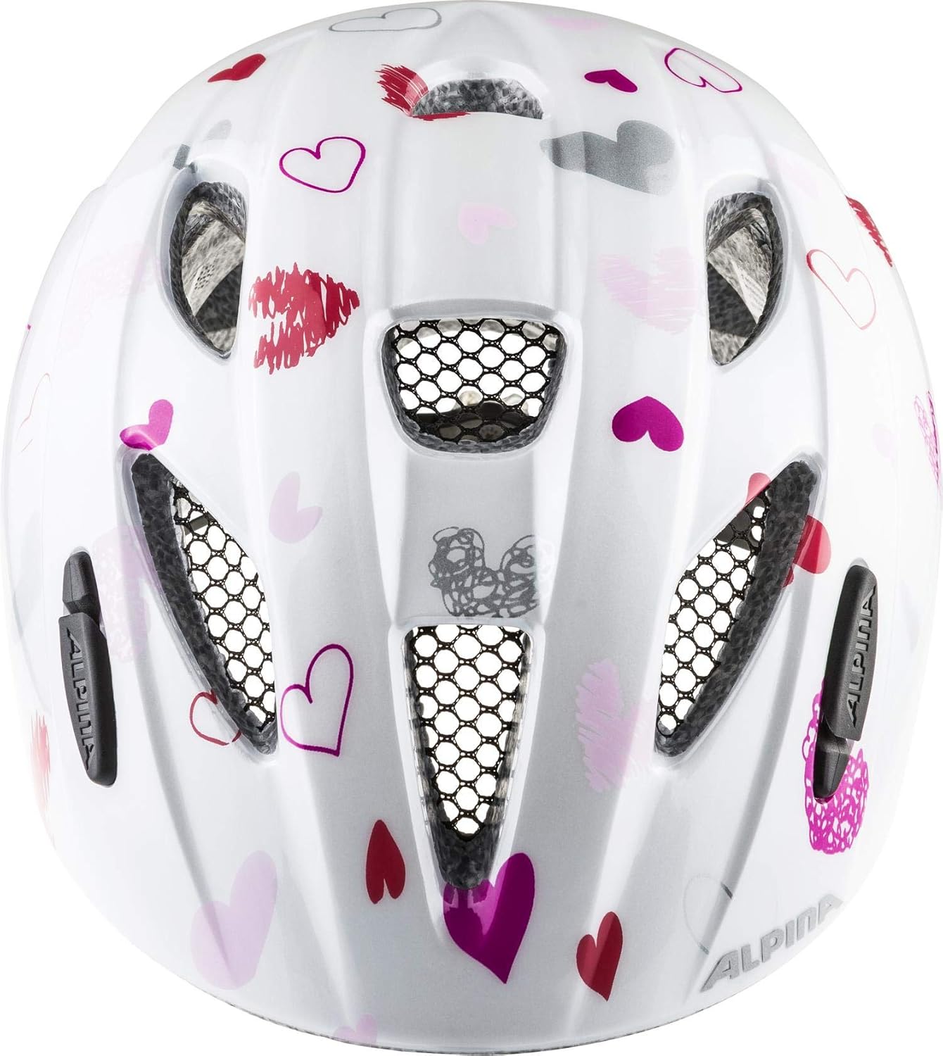 ALPINA XIMO Fahrradhelm, Kinder, white hearts, 45-49