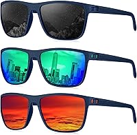 Vista 25 de KALIYADI Gafas de sol polarizadas para hombre, gafas de sol ligeras con protección UV para conducir, pescar y jugar golf