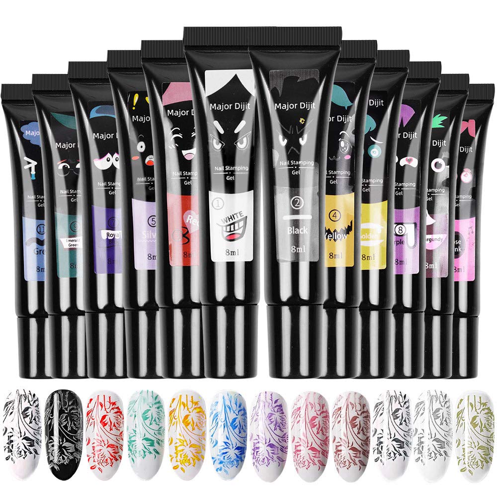Major Dijit Nail Art UV Gel Polish - 12 Colors
