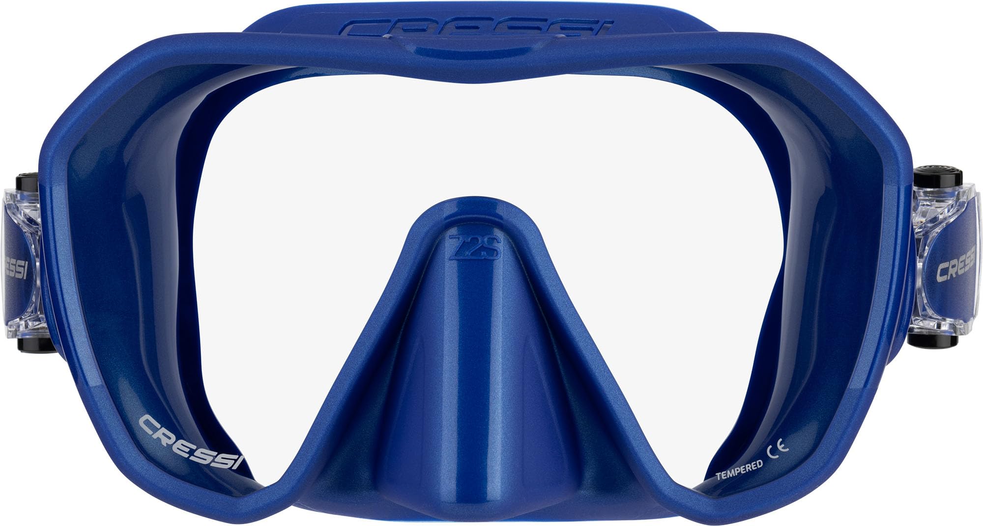Cressi Máscara de buceo sin marco para adultos, lente mono de visión amplia, bajo volumen interno, silicona suave pura, ZS2: diseñada en Italia por Cressi