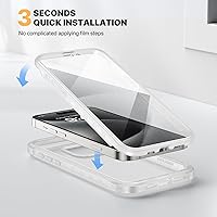 Vista 51 de Diaclara - Funda diseñada para iPhone 15 Plus de 6.7 pulgadas, transparente, cuerpo completo, con protector de pantalla, resistente de protección