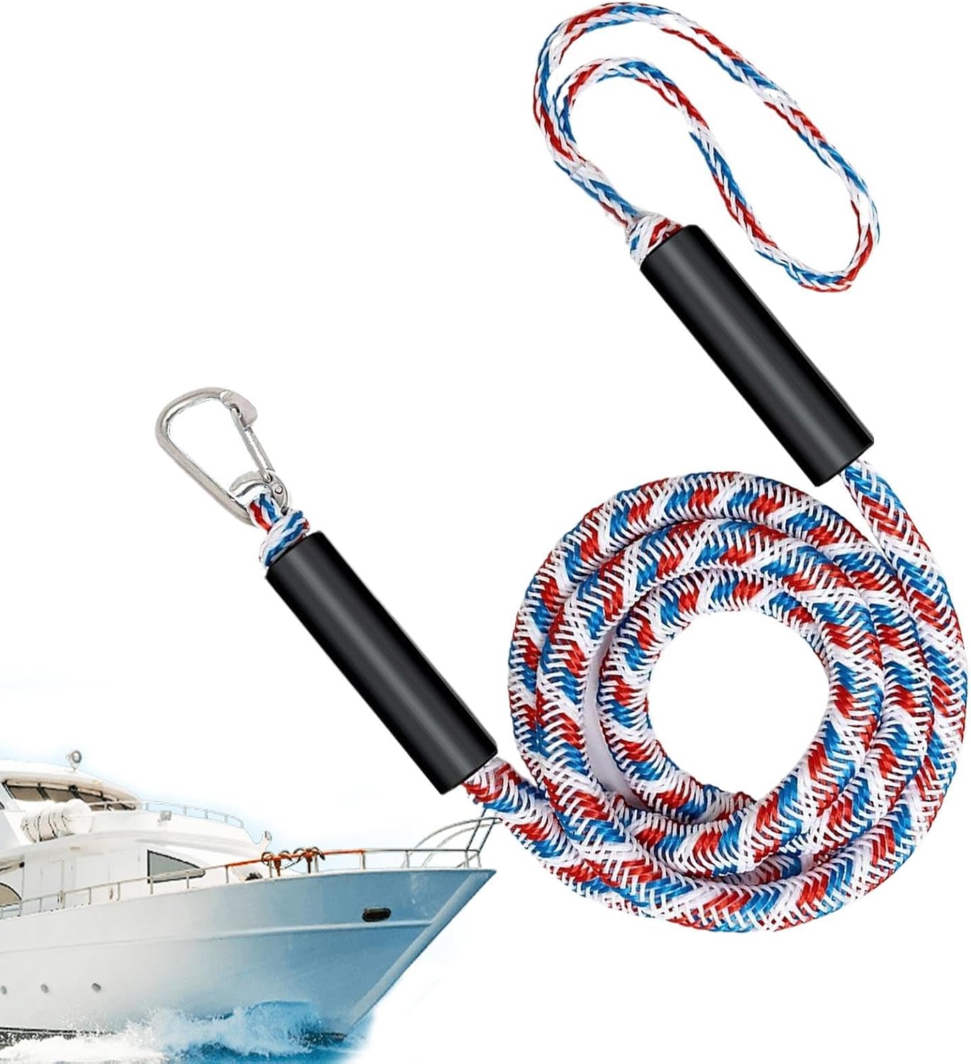 Boat Rope Heavy Duty 3.94-5.58 Feet Cords with Stainless Steel Clip
