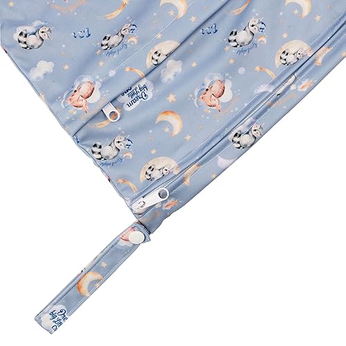 Miniatura 60 de ALVABABY 2 bolsas de pañales de tela para ropa húmeda, reutilizables con dos bolsillos con cremallera, para viajes, playa, piscina, guardería, 01