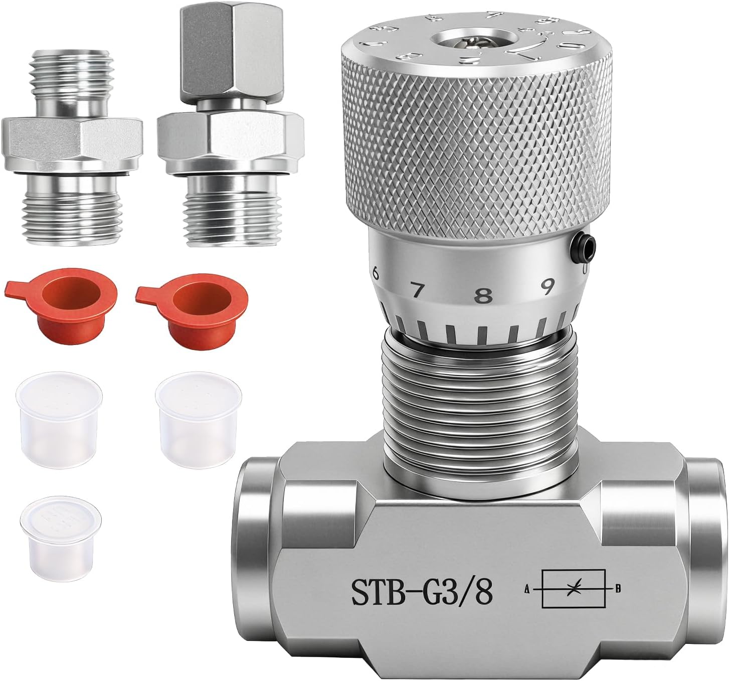 L08 Hydraulic Flow Control Valve Bidirectional Restrictor Compatible with 1-2 Ton Mini Excavator Replace#: STB-G3/8