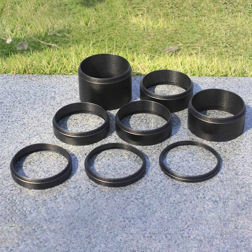 T2 Extension Tube Kit 3/5/7/10/12/15/20/30MM M48x0.75 for Astronomy Monocular Telescope for Camera on Both Sides Black