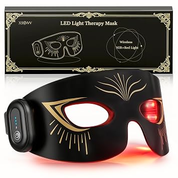 Red Light Therapy for Eyes,Under Eye Red Light Therapy Mask,630nm Red Light & 850nm Infrared Red Light Therapy for Anti-Aging,Boost Collagen,Reduce Dark Circles