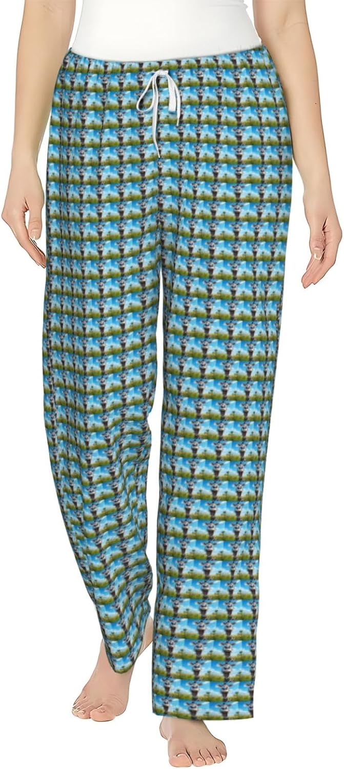 Funny Zebra Print Women Pajama Pants Soft Cozy Lounge Thermal Sleepwear For Winter Casual Home Wear