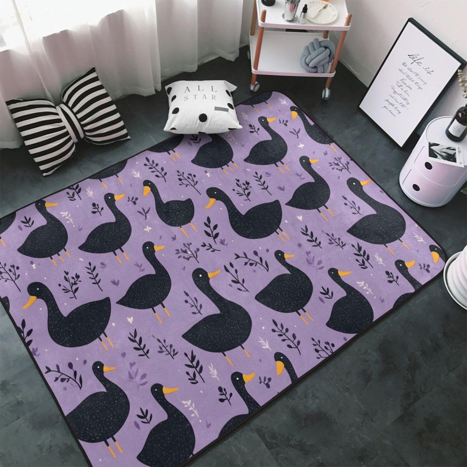 Tapis lavable antidérapant pour protéger le sol de la salle à manger avec style