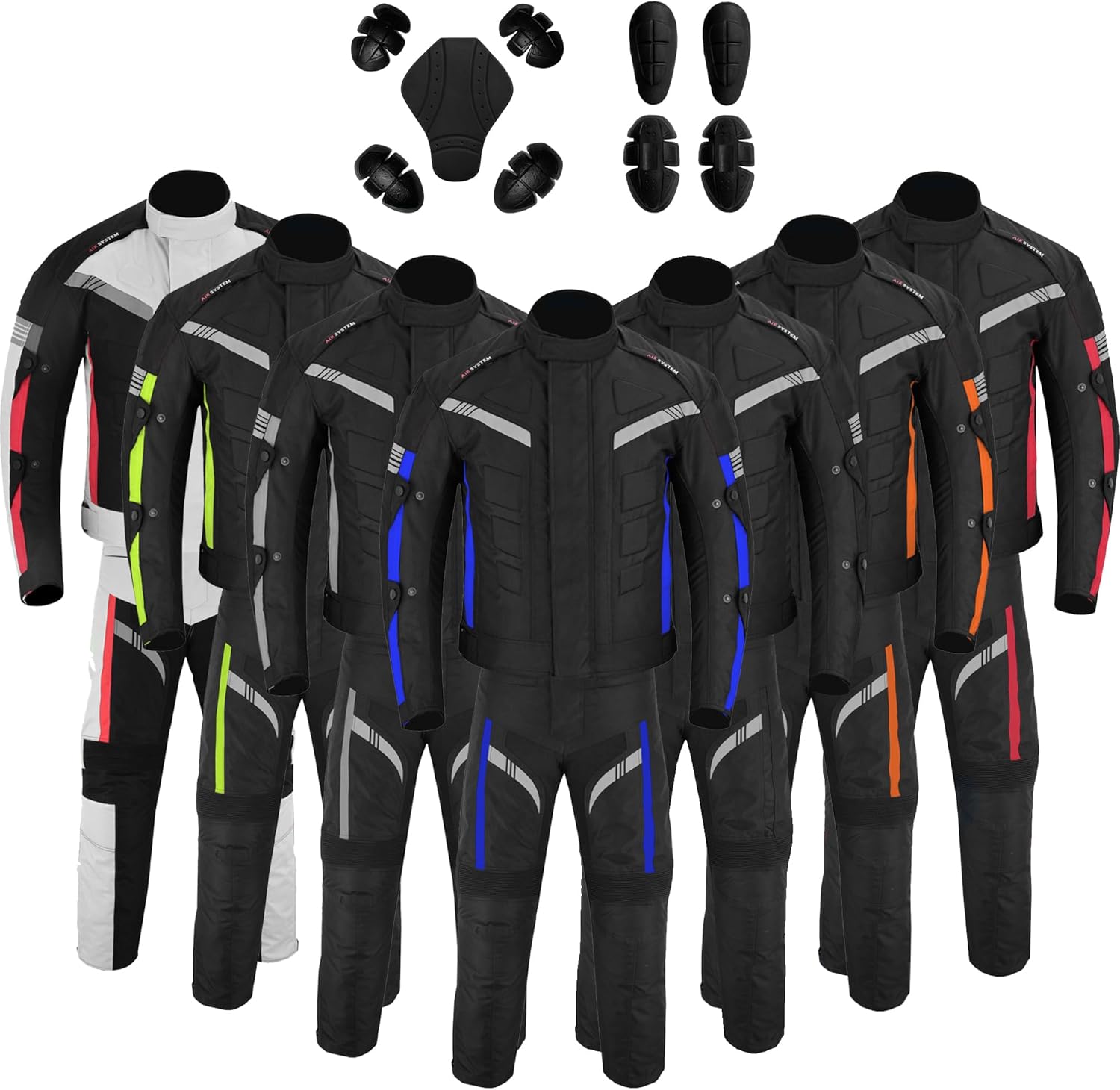 Motorcycle Suit 2 Pieces Waterproof Motorbike Jacket Biker Trouser Motocross Protective Pant Armor CE Approved