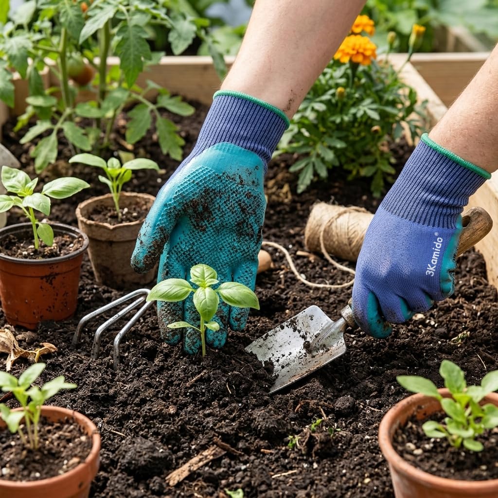 Los guantes de jardinería Garden Touch son muy resistentes, reforzados. Fabricados con látex texturizado y duradero, son ideales para jardinería y tareas domésticas (24 par en talla 11).