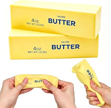 2 Pcs Butter Squishy Toys, Slow Rising Squishy Squeeze Toys for Kids, Squishies Butter Stick Stress Fidget Office Desk Toy for Adult Anxiety Relief