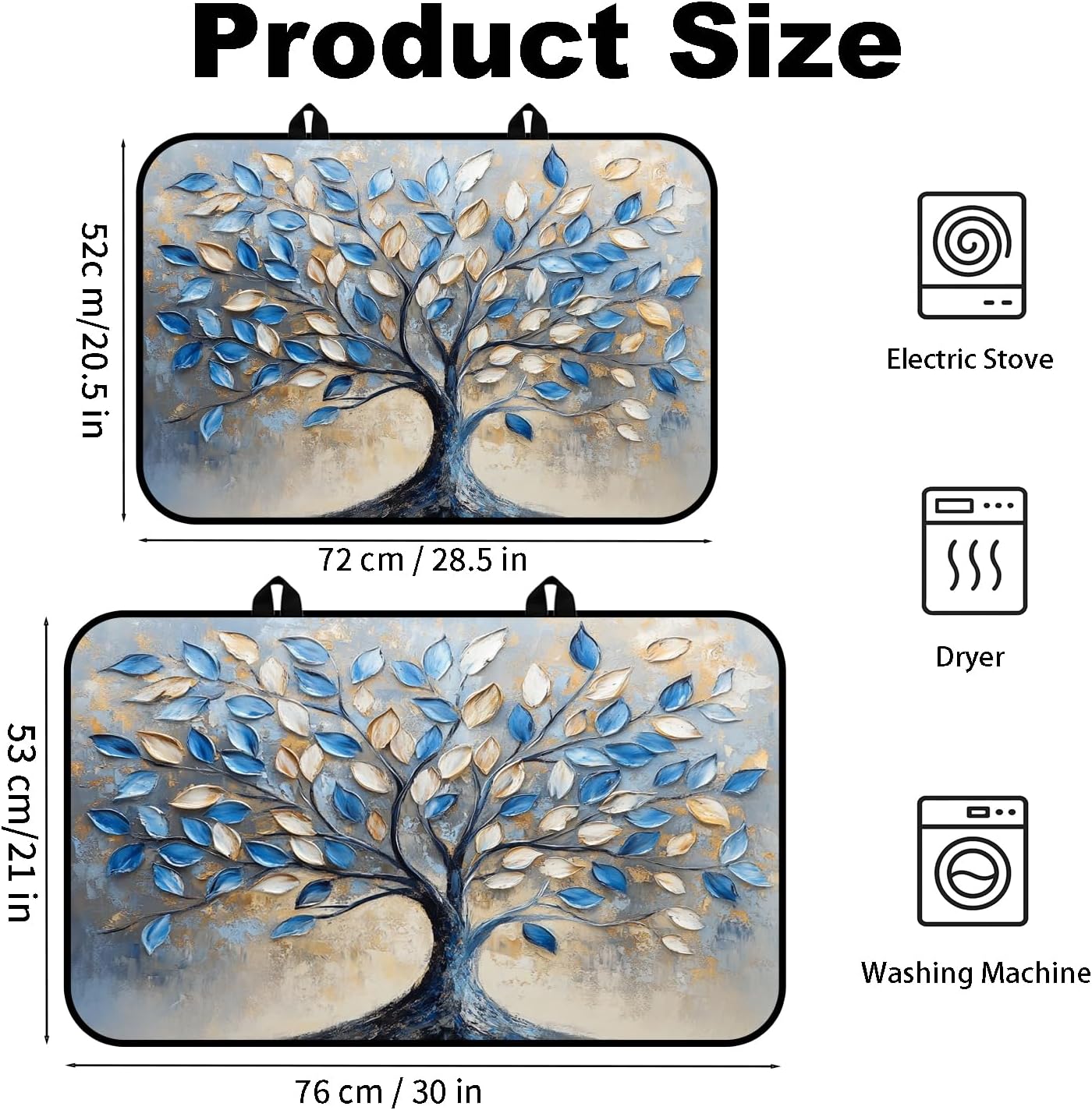 28 X 20 Electric Stove Top Cover — Multi-functional Protector, Perfect for Countertops, Stovetops, and Washing Machine Tops, A Decorative Kitchen Protector
