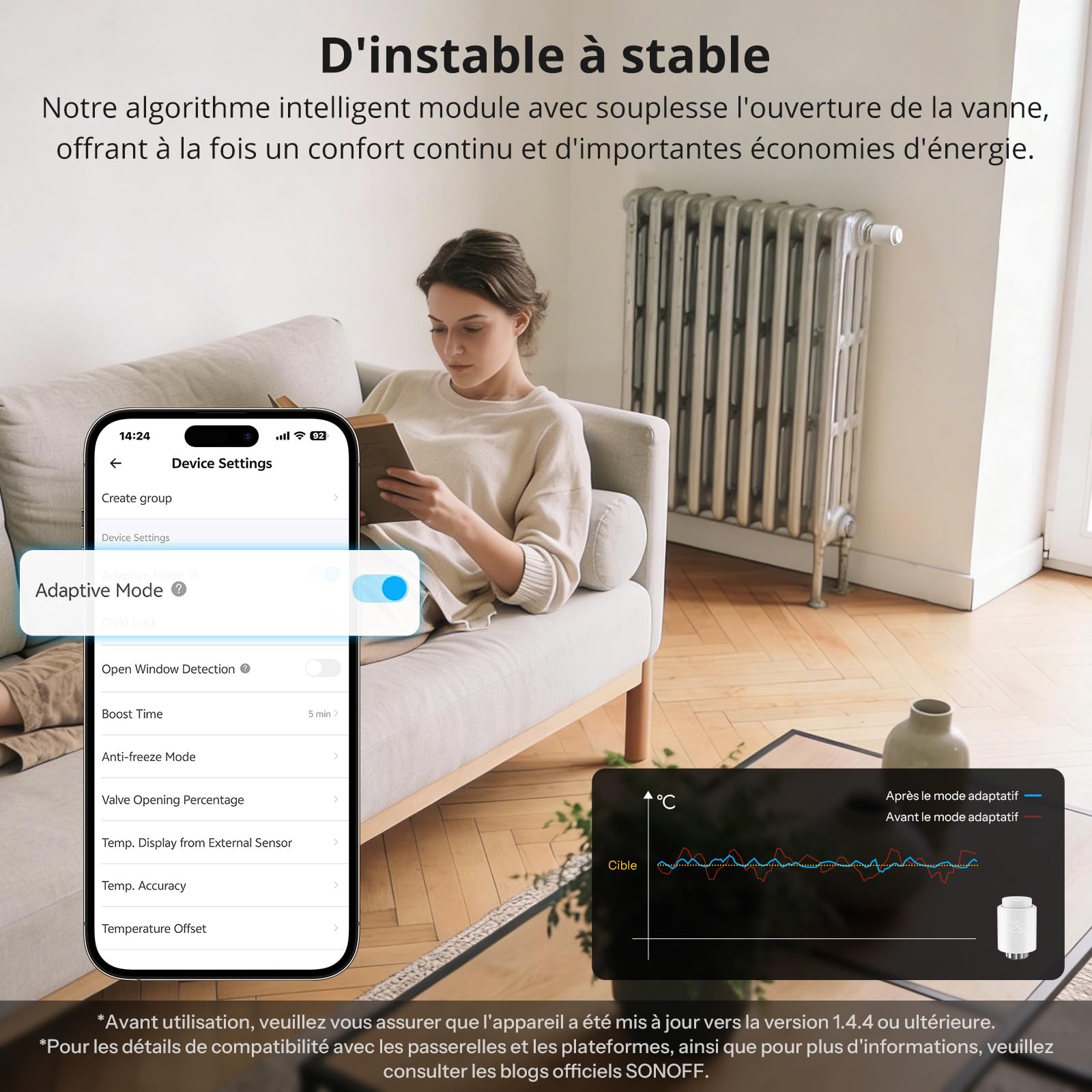 SONOFF ZigBee 3.0 Vanne Thermostatique Radiateur, Thermostatique Connectée et Intelligente,Contrôle Vocal, Détection de Fenêtre, Compatible avec Alexa/Home Assistant, Requiert Le Hub Zigbee (4 Pack)
