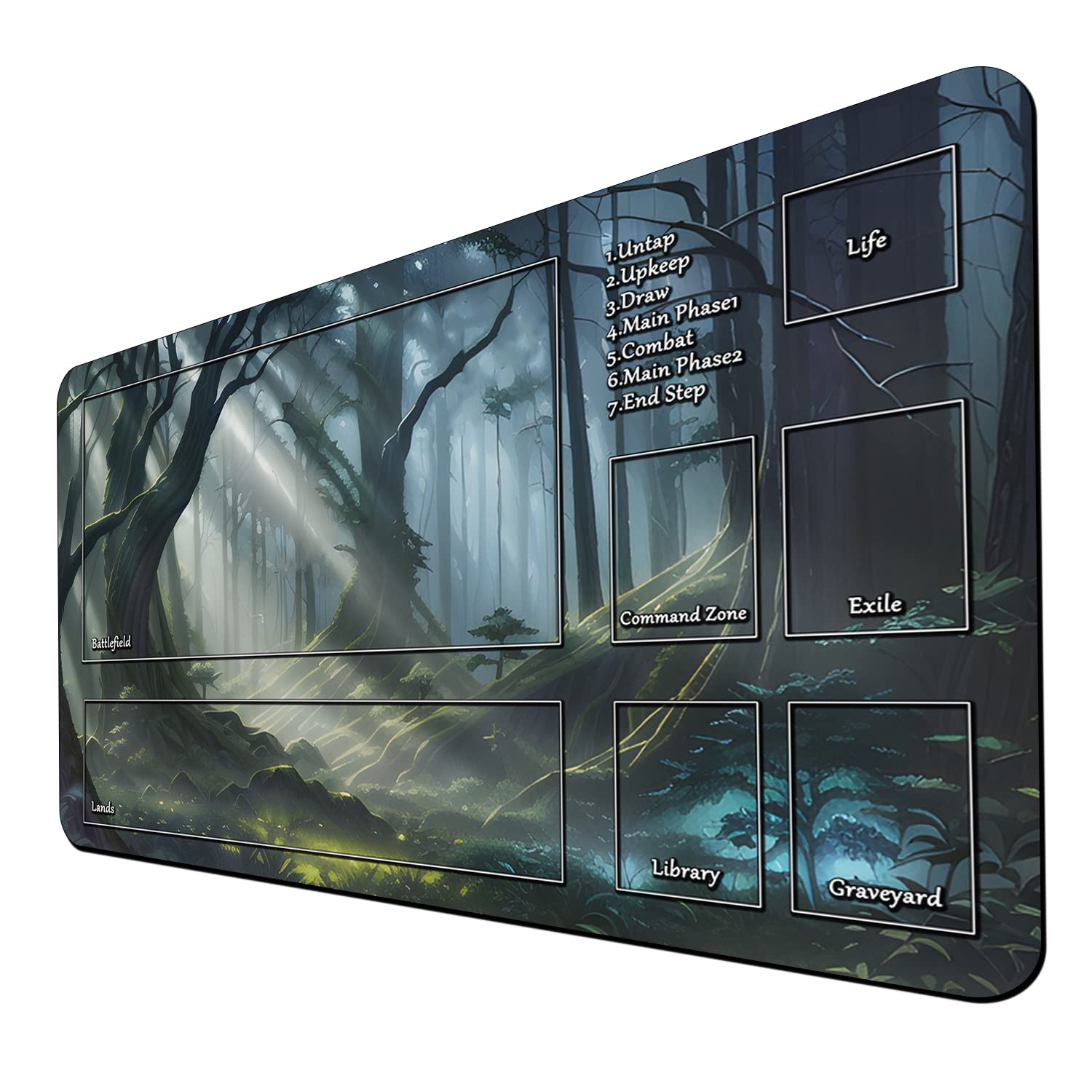 MTG 蓄積する知識　FNM景品４枚セット Amazon.com: Landscape MTG Playmat with Zones, 2mm Non‑Slip MTG Mat