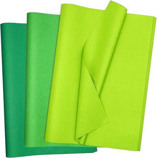 120 Sheets Mix Green Tissue Paper HMUIKFRY 20x14 Inches Tissue Paper for Gift Bags Wrapping Paper for Birthday Weddings Holiday Crafts Festival Decoration