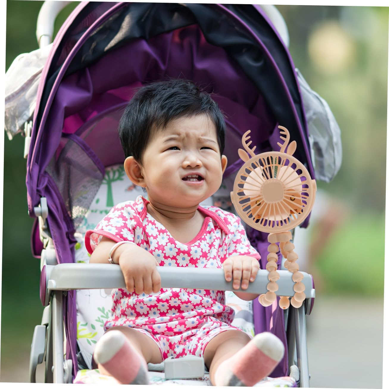 DOITOOL 1pc Usb Portable Fan Handheld Rechargeable Fan for Stroller Office Flexible Tripod Design Quiet Cooling Direction for Home Travel and Outdoor Use