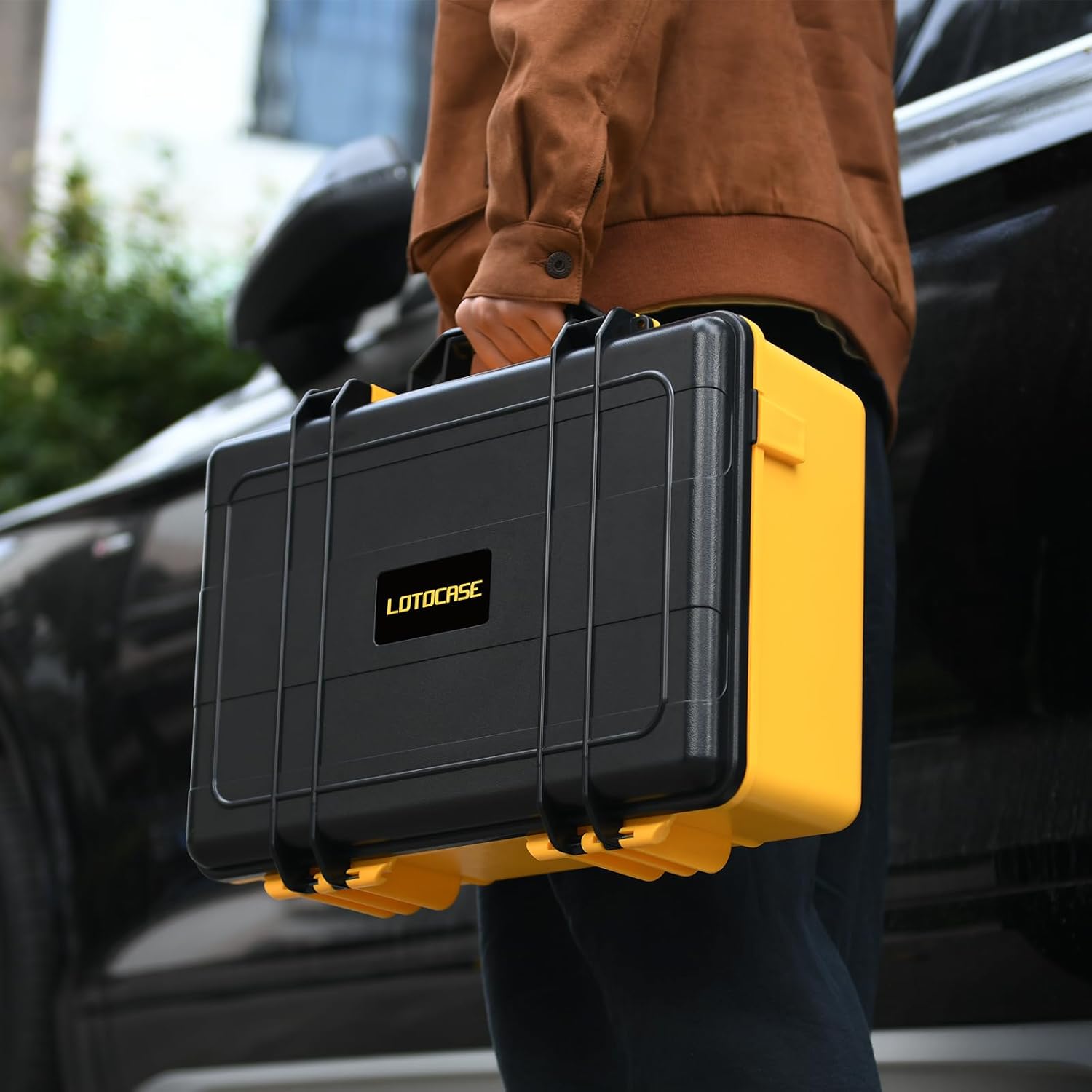 Air Compressor Case for DEWALT 20V MAX Tire Inflator DCC020IB - Waterproof Hard Shell Air Pump Storage Bag Compatible with DEWALT Tire Inflator, Battery Pack 20V 2.0 to 9.0 Ah & Chargers (Case Only)