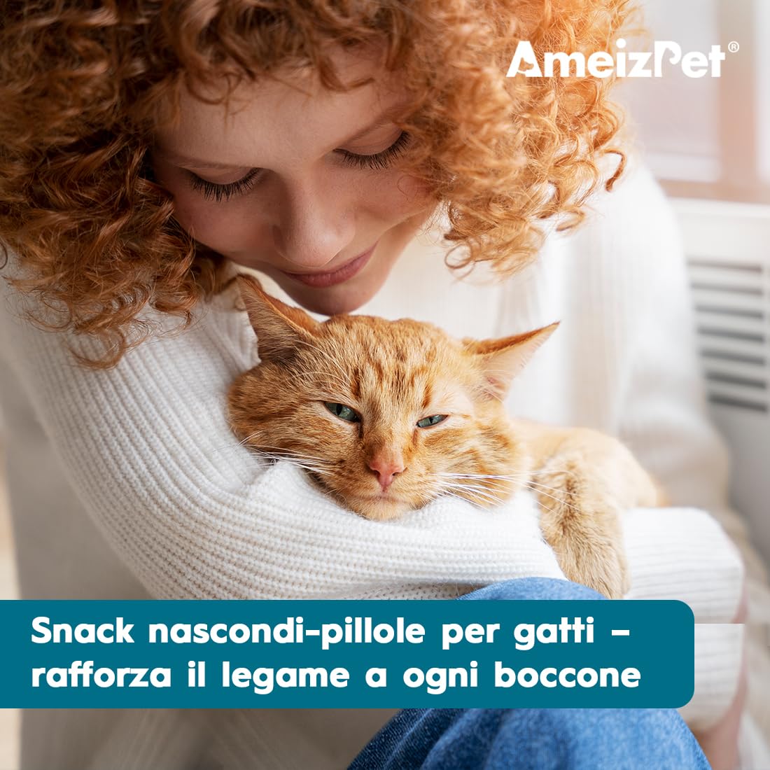 AmeizPet Tasche per Compresse per Gatti, Snack Morbidi 50 g