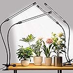 Grow Lights Upgrade 168 LEDs Clip Plant Lights for Indoor Plants, Full Spectrum White+ Red LED Plant Growing Lamps with Flexible Gooseneck, 3/9/12H Timer, 3 Spectral Modes, 10 Dimmable Levels 2 Pack