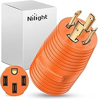 Vista 15 de Nilight Adaptador de Corriente para RV de 30 Amperios a 15 Amperios 110 Voltios Enchufe RV de Servicio Pesado TT-30P a 5-15R Enchufe Macho de 30A a