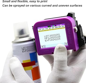 Portable Intelligent Handheld Inkjet Printer Gun Quick Drying Inkjet Coding Machine with Cartridge (US Plug)