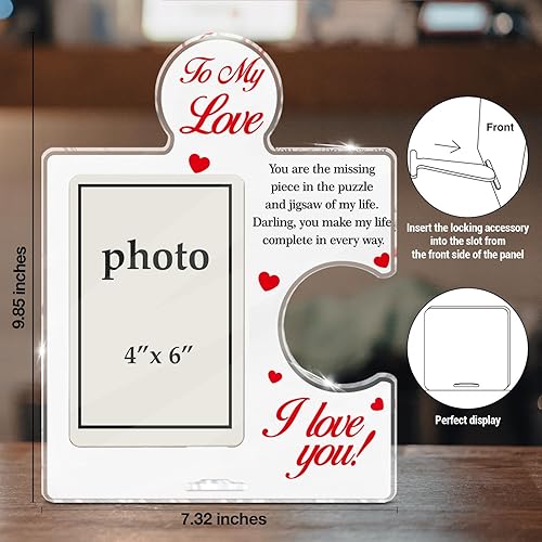 Miniatura 2 de Regalos de "Te Amo" para Él Ella, Regalos de Aniversario Cumpleaños para Novia Novio Esposa Esposo, Regalo de Rompecabezas de Acrílico para Mi Amor