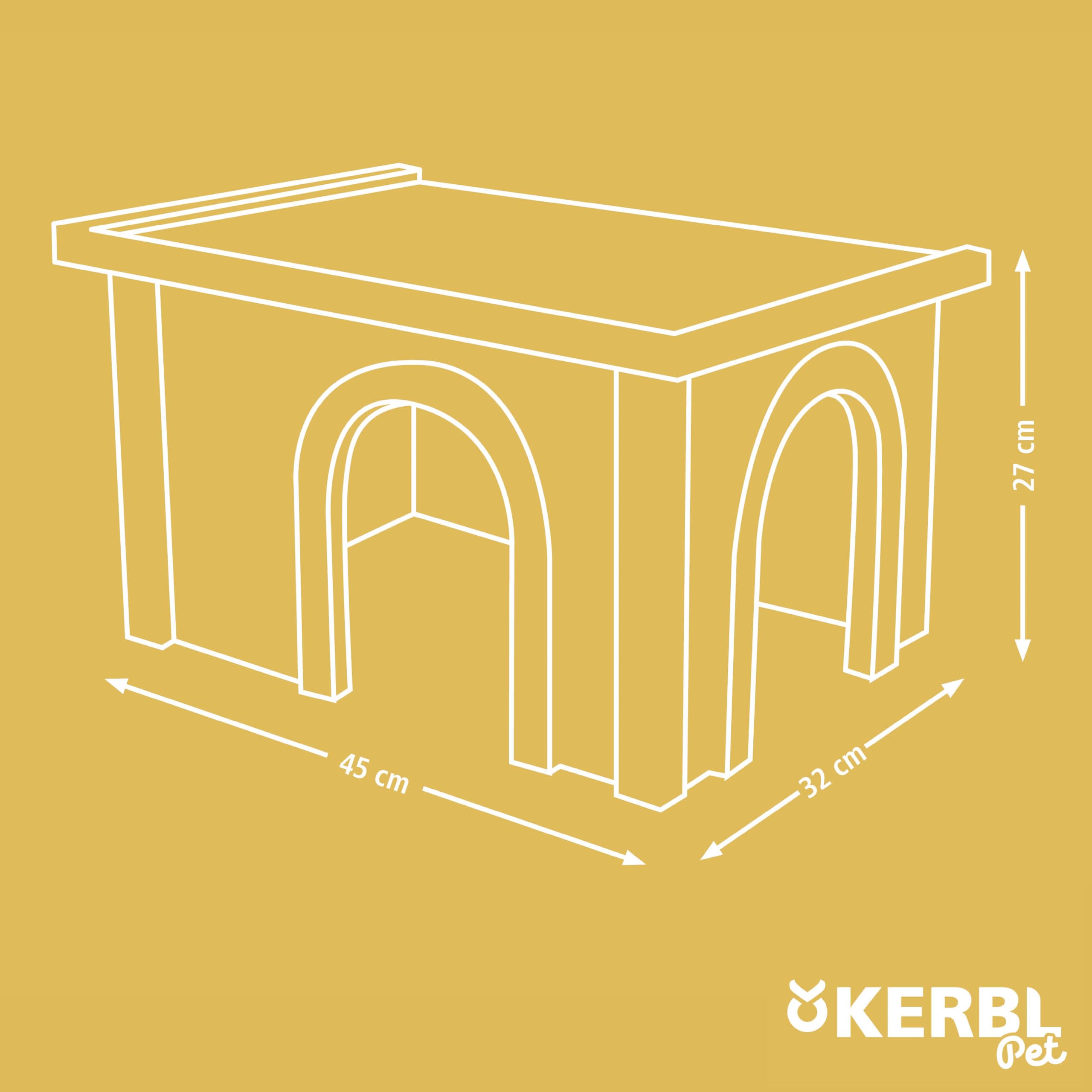 Kerbl 82852 Domek dla Gryzoni, Brązowy, 45 x 32 x 27 cm