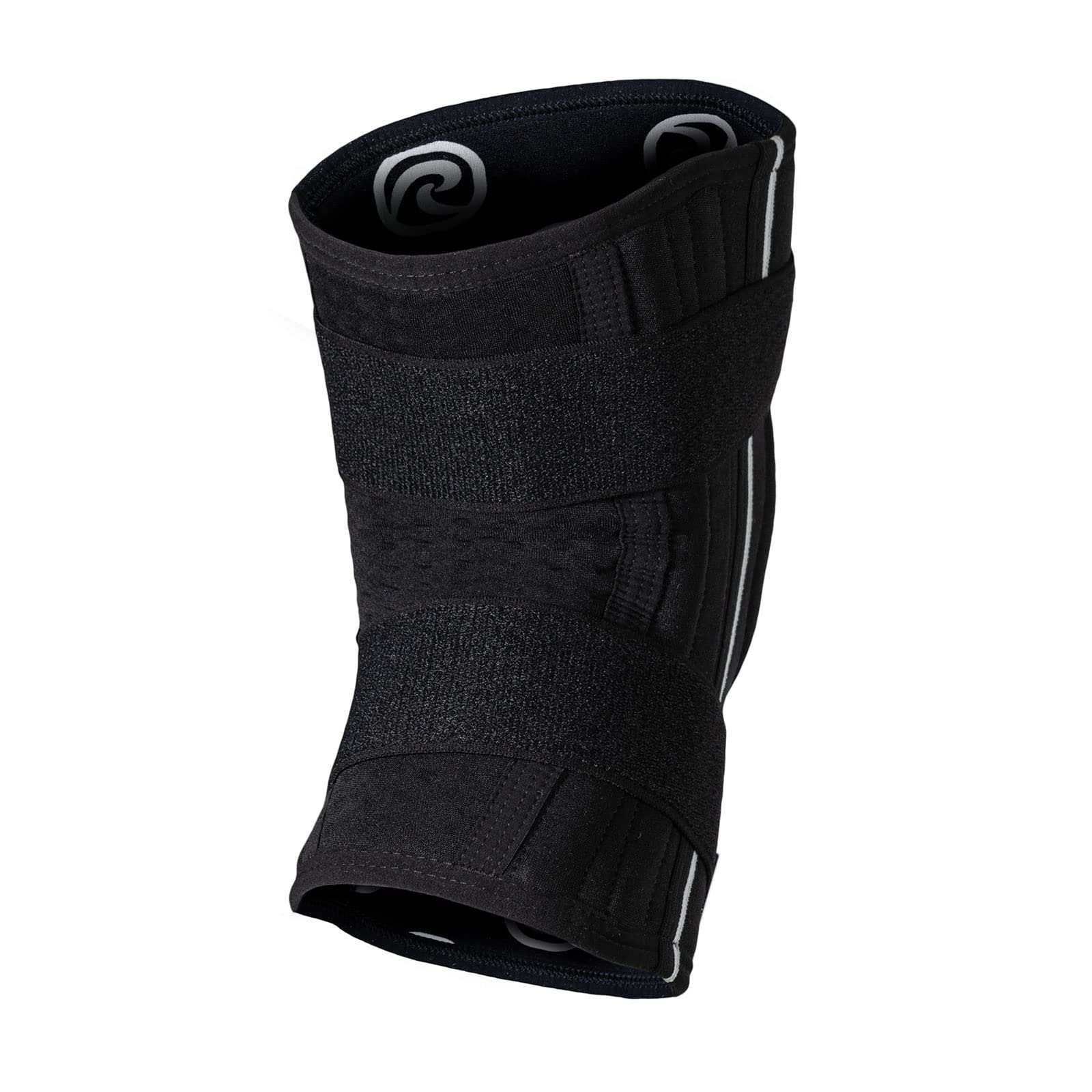 Rehband UD Stable Knee Support Genouillère de maintien en néoprène avec stabilisation, compression, patella support attelles flexibles, soutien genou blessé ou instable, Couleur:Noir, Taille:S