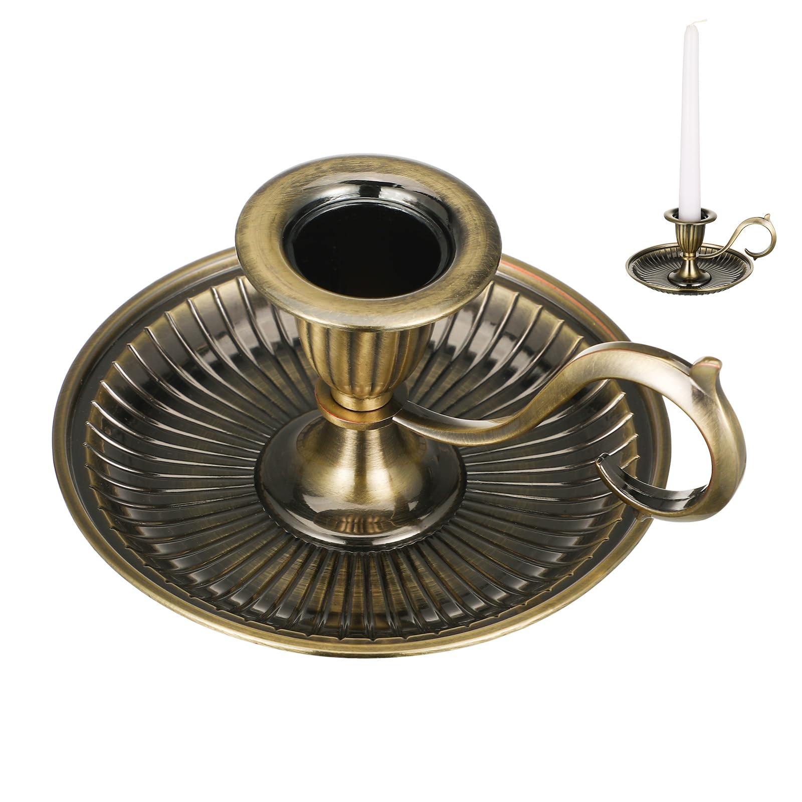 Amazon.com: Retro Taper Candle Holder with Handle, Vintage Zinc