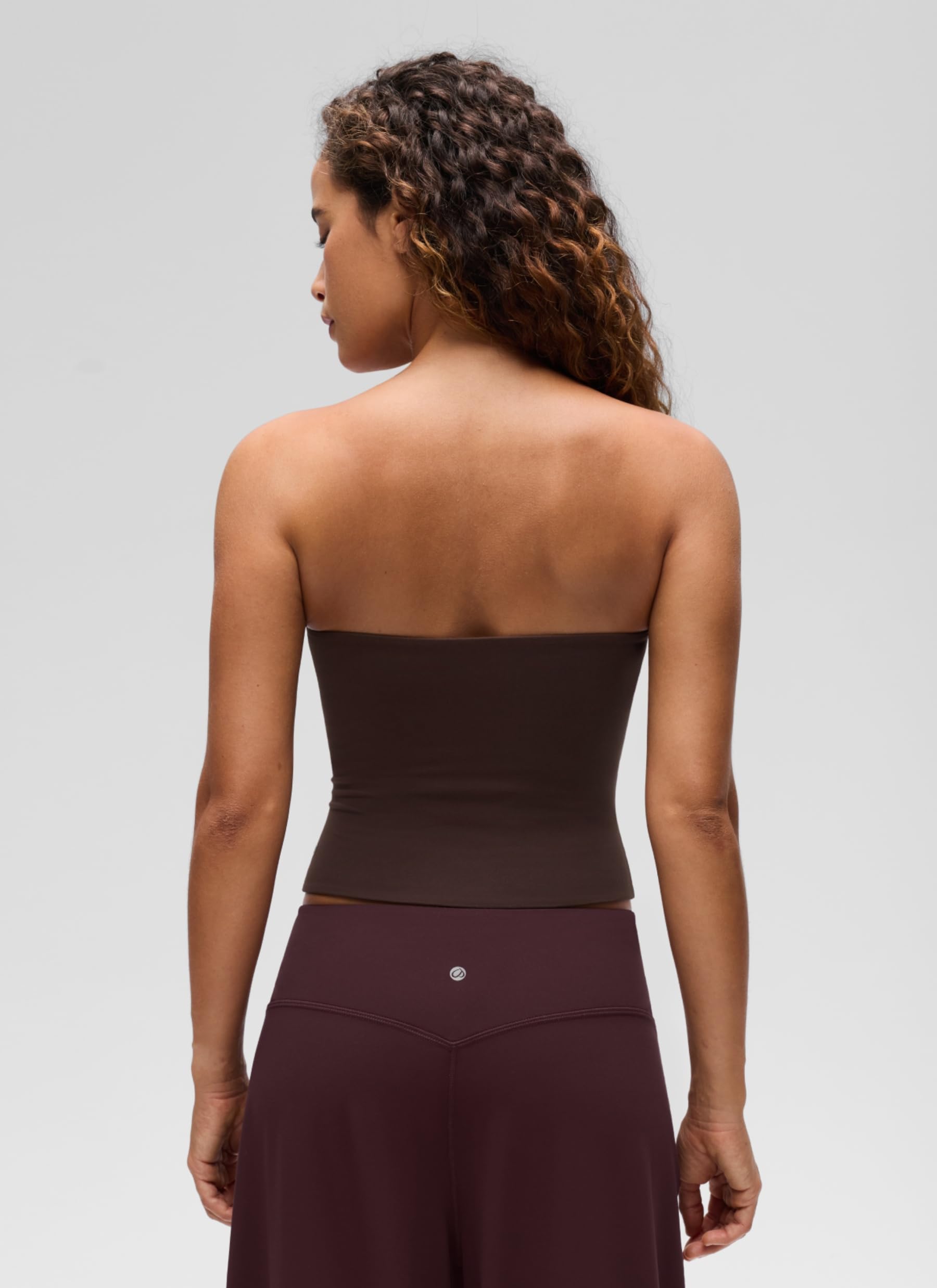 CRZ YOGA Dwurzędowy top typu crop tub | Butterluxe, casualowy, wyjątkowo miękki, dopasowany, z elastycznym wykończeniem, bez ramiączek, damski