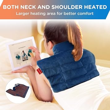 Comfytemp Heating Pad for Neck Shoulders Back, 2.6 Ib Weighted Heating Pad