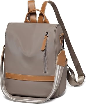 VASCHY Mochila Mujer,Nylon Mochila Antirrobo Bolsos Mochila Mujer Mochilas  Universitarias Impermeable Bolsos Bandolera Casual para Escuela Trabajo  Viajes (one size, Caqui) : Amazon.es: Zapatos y complementos