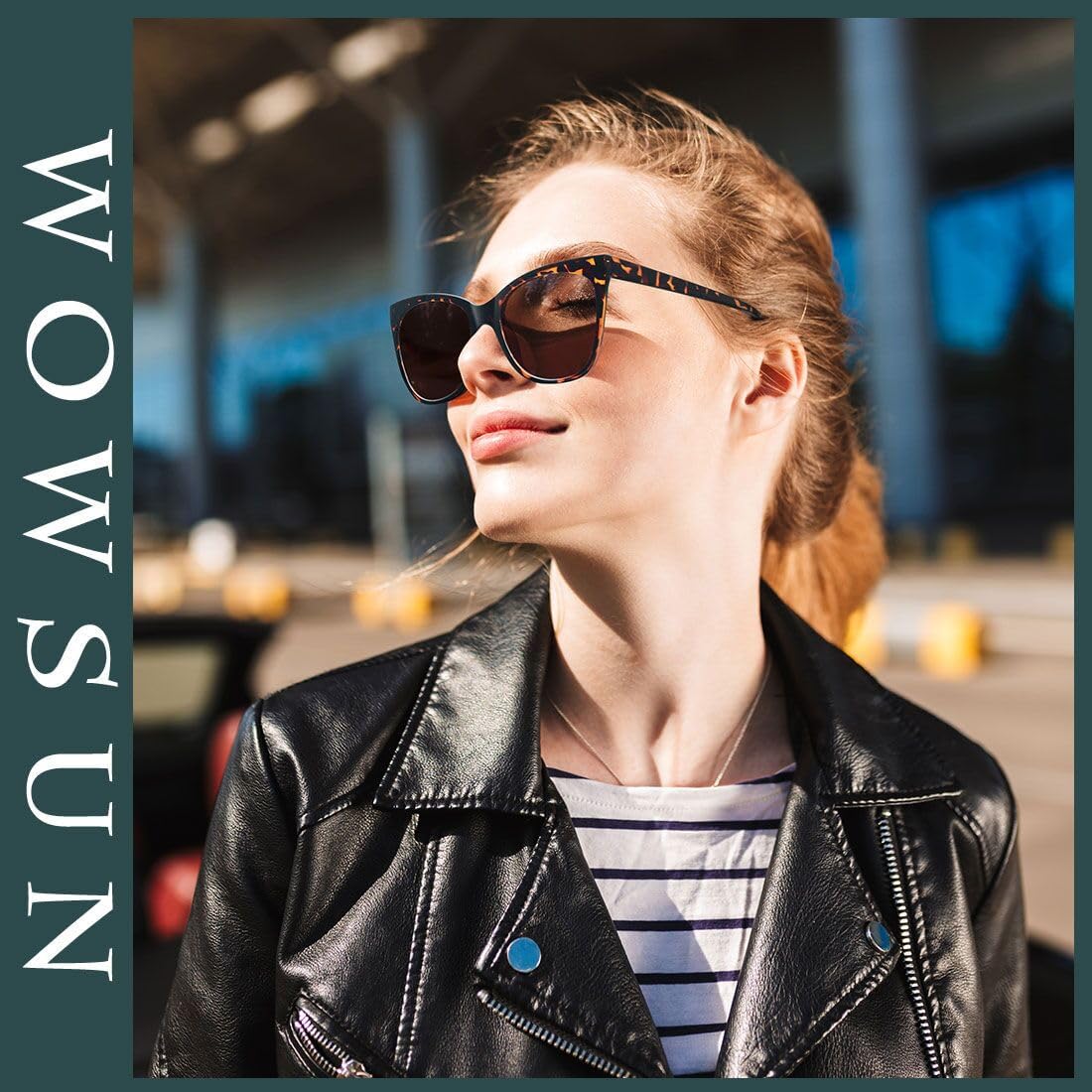 WOWSUN Large Polarized Cat Eye Sunglasses for Women - Image 2