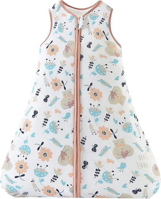 Chilsuessy Baby Sleeping Sack 2.5 Tog Wearable Blanket Nursery Sleeping Bag for Infant Boys Girls Winter Baby Sleeping Bag for Newborn Toddler, Garden Bear, S/0-6 Months