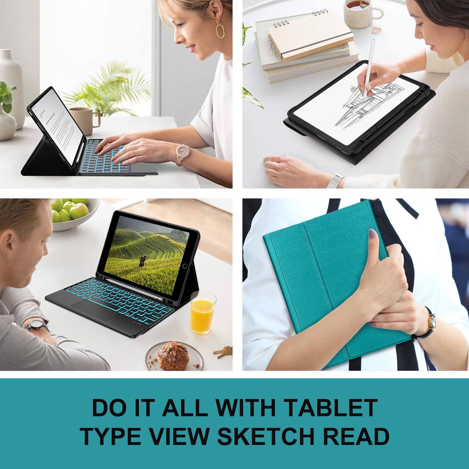 Amazon.com: iPad 9th Generation Case with Keyboard 10.2 inch