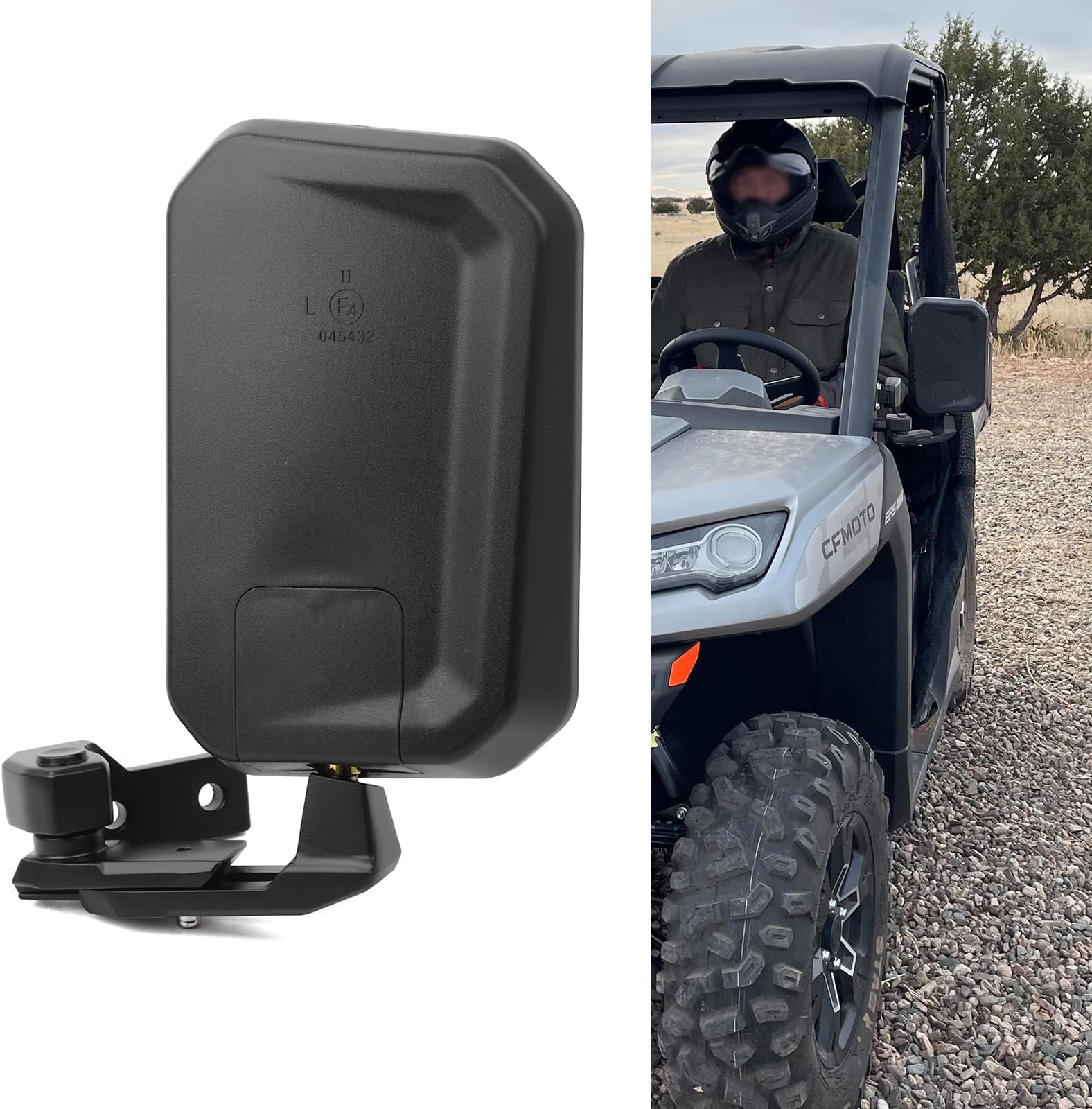 Minho CFMOTO Uforce 1000UU UTV View Mirrors Left Side Fit for 20192022 Uforce