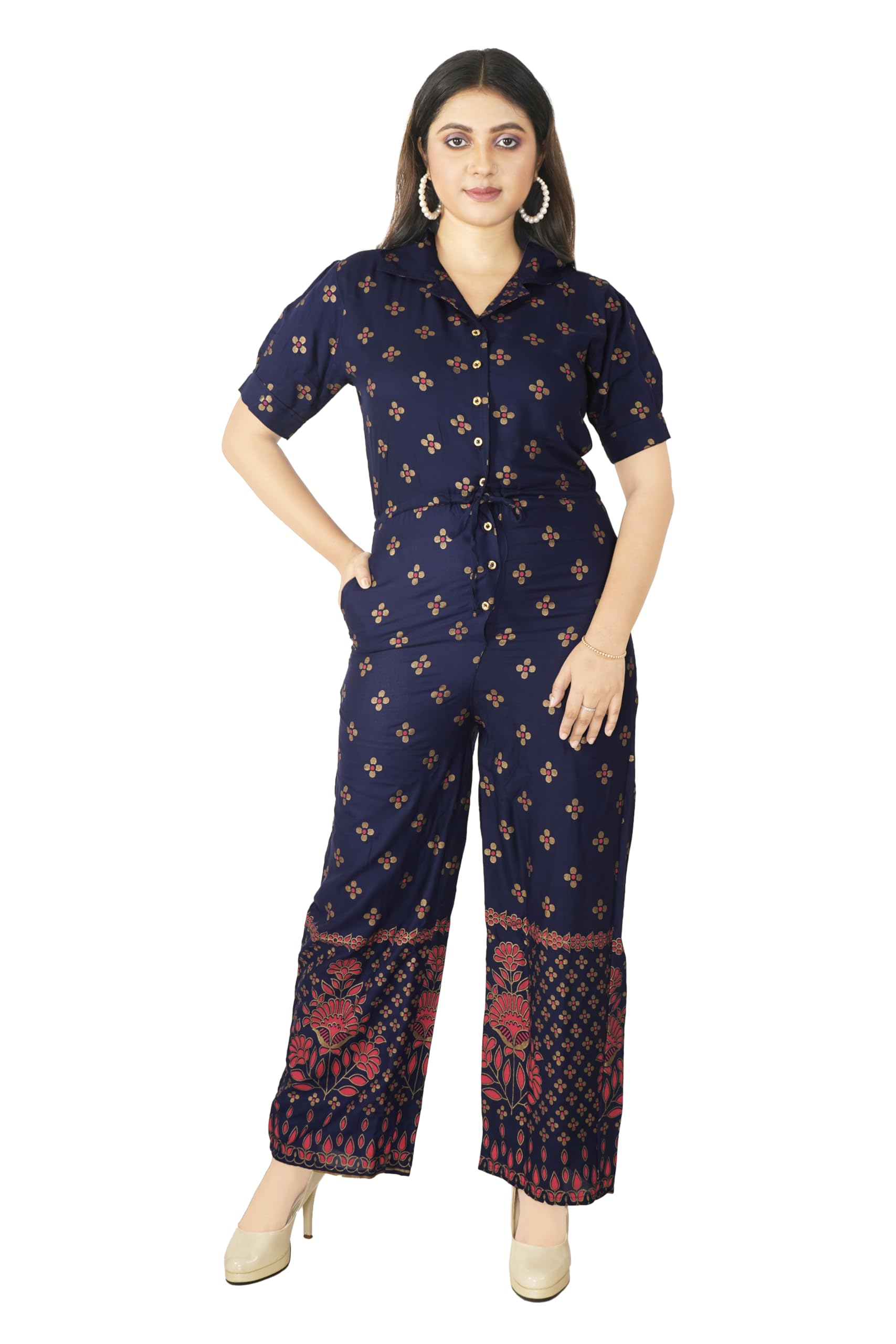 goodpoint Women's Printed Rayon Jumpsuit-picture-38