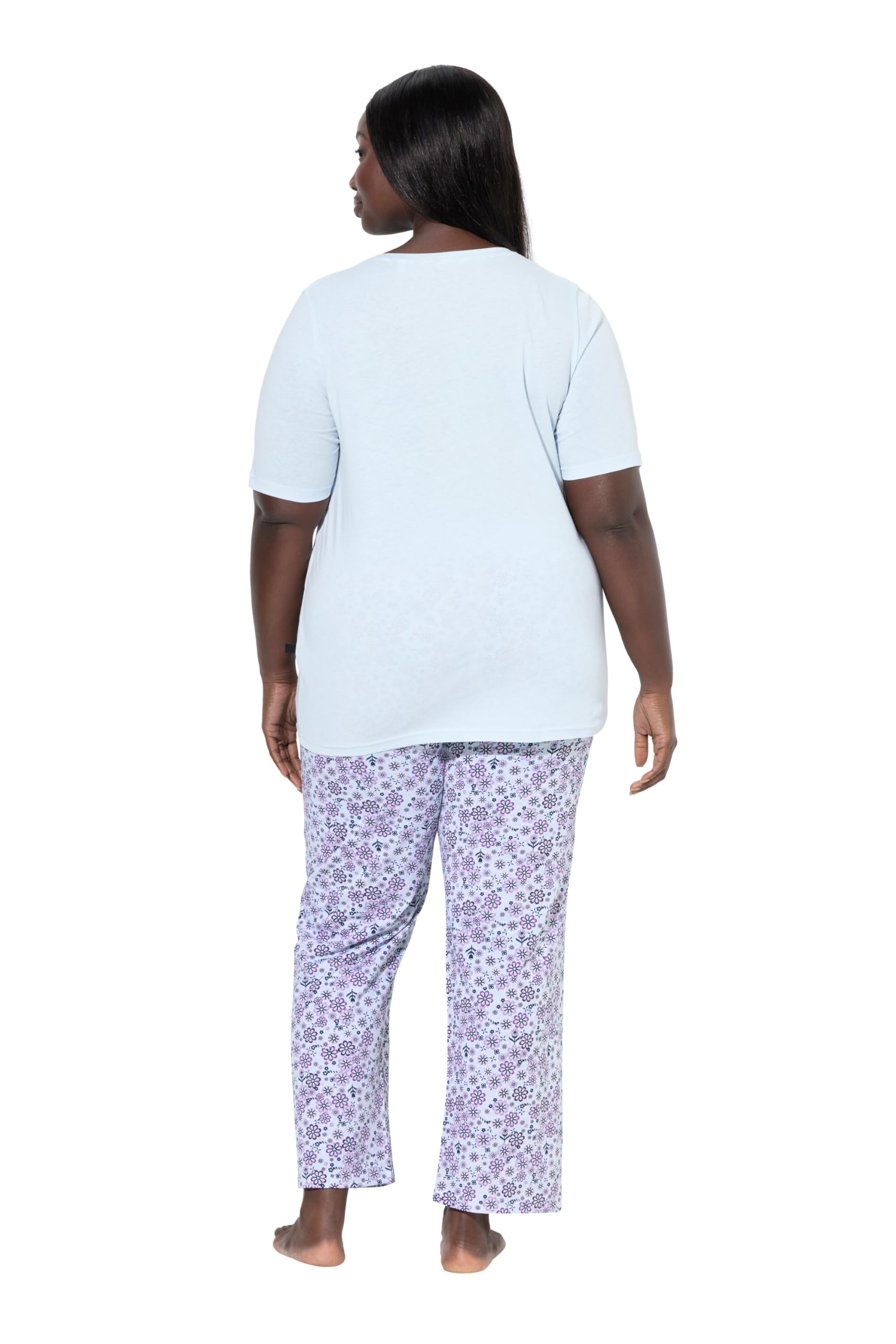 Ulla Popken Pyjama, Snow-Kissed Flowers Pigiama Donna