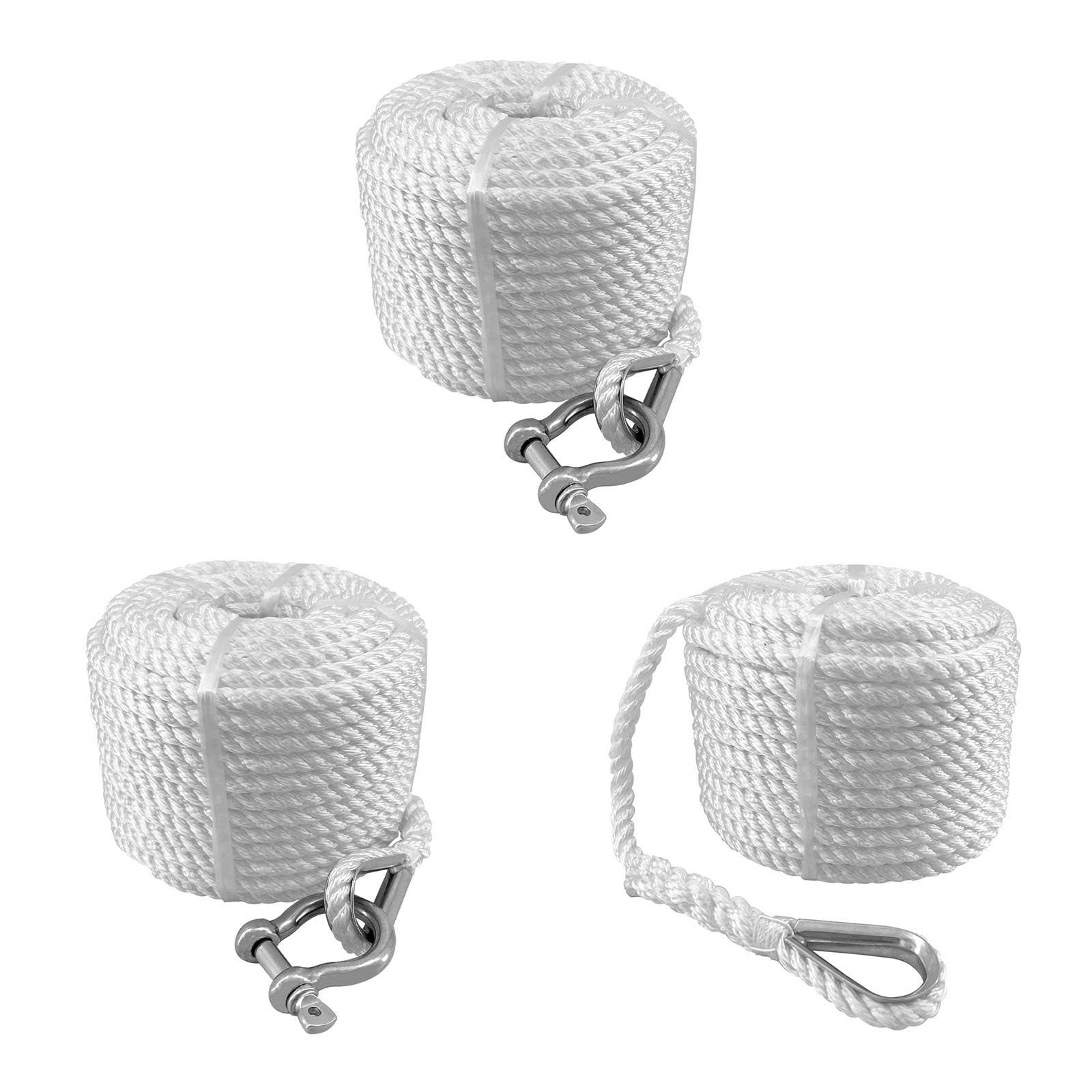 Bootsankerleine, Kanu, Edelstahlkausche for Anlegen, Camping, Outdoor