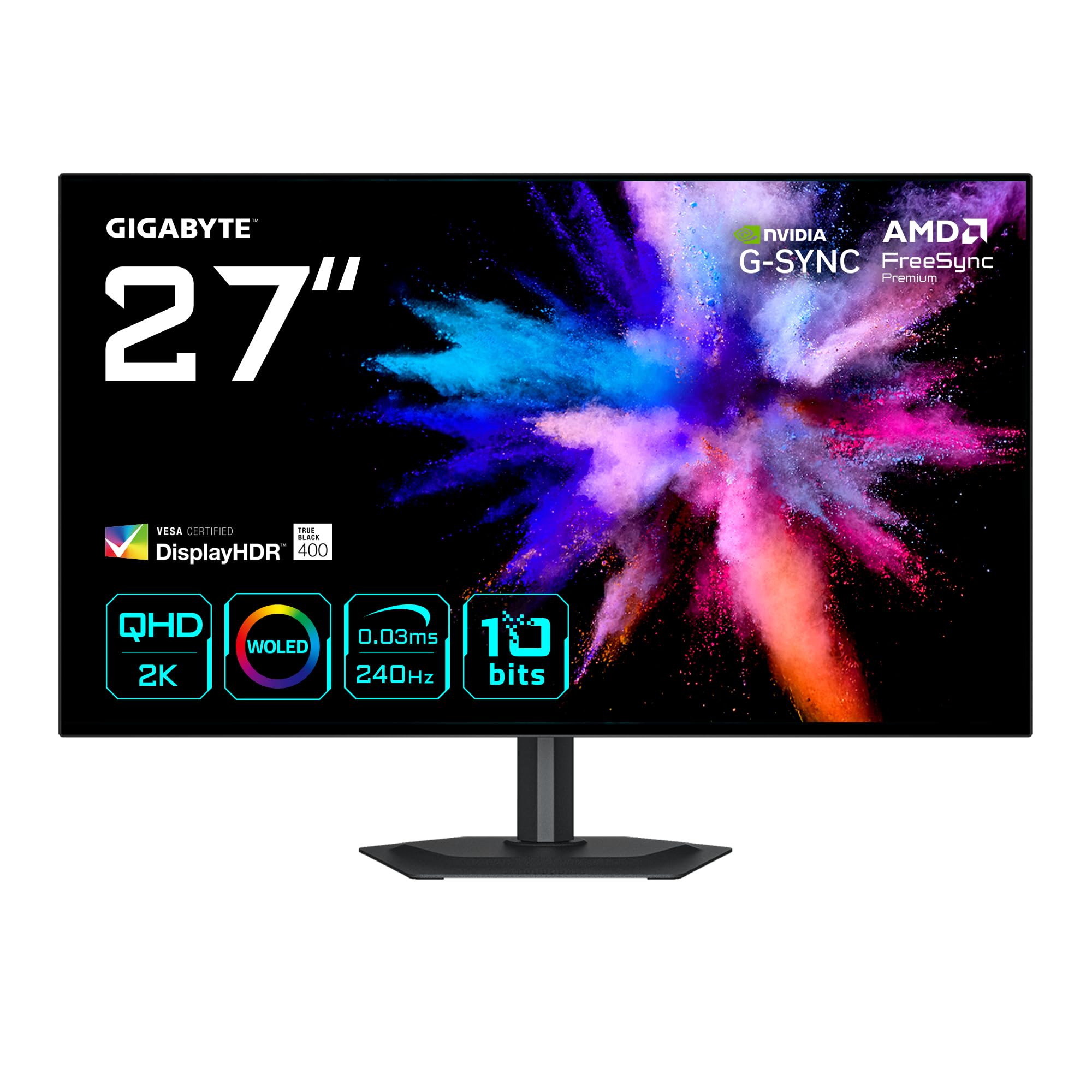 Gigabyte Go27q24g 27"" Woled Black Monitor 2560X1440/0.03Ms/2Xhdmi/Displayport/Us